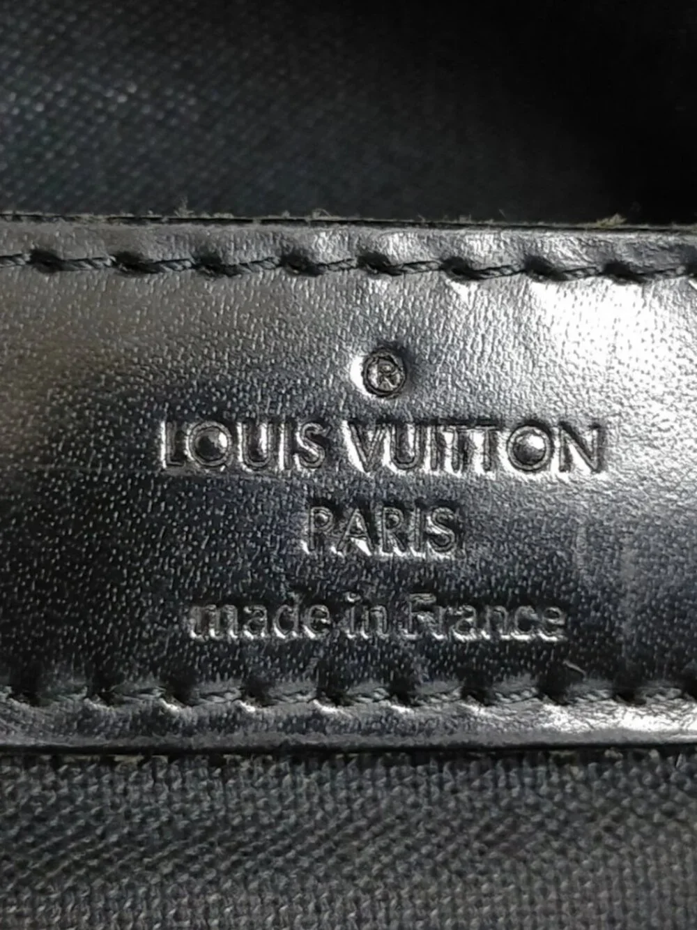 $2995 Auth. LOUIS VUITTON Made in FRANCE Damier Graphite Tadao Tote Shoulder Bag